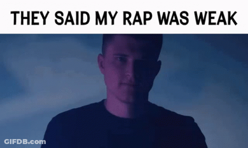Man In Purple Shirt Saying My Rap Was Weak GIF