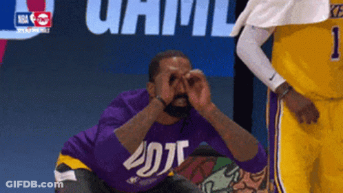 Man In Purple Shirt Saying NBA GIF