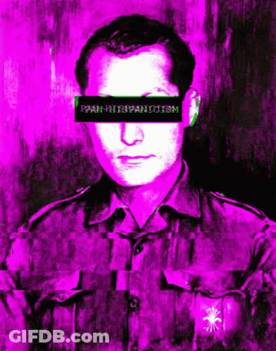 Man In Purple Shirt Saying Pan Hispanicism GIF