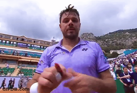 Man In Purple Shirt Saying Yonex GIF