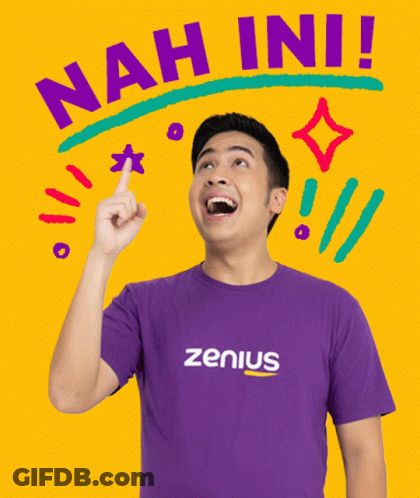 Man In Purple Shirt Saying Zenius GIF