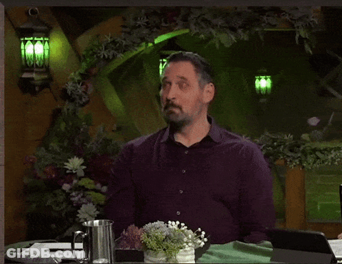 Man In Purple Shirt Says Nat1 On GIF