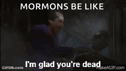 Man In Purple Shirt Talking To Skeleton GIF