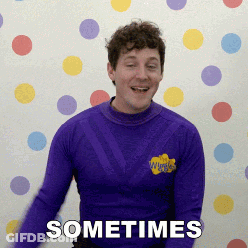 Man In Purple Shirt The Wiggles Says Sometimes GIF