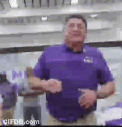 Man In Purple Shirt With Group GIF