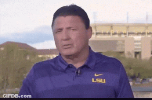 Man In Purple Shirt With LSU GIF