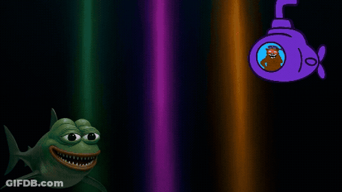 Man In Purple Submarine With Hat GIF