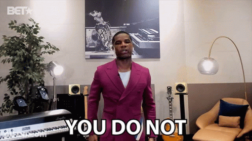 Man In Purple Suit Saying You Do Not In Front Of Piano GIF