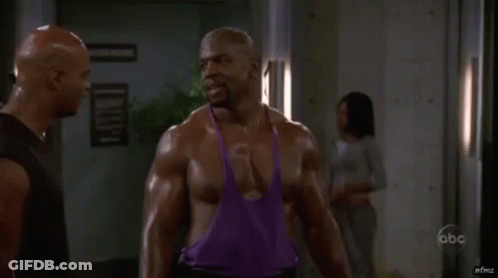 Man In Purple Tank Top Saying Indeed GIF