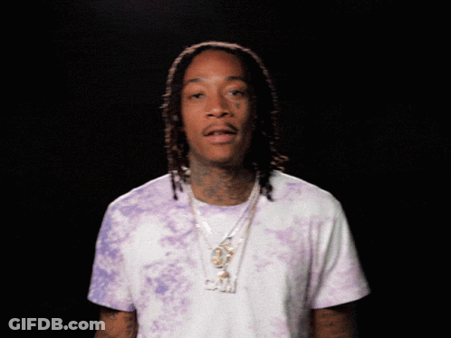 Man In Purple Tie-Dye T-Shirt Saying Calm GIF