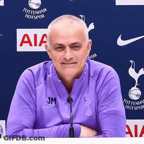 Man In Purple Tottenham Hotspur Jacket At Microphone GIF