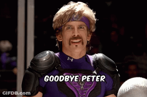 Man In Purple Under Armour Shirt Saying Goodbye Peter GIF