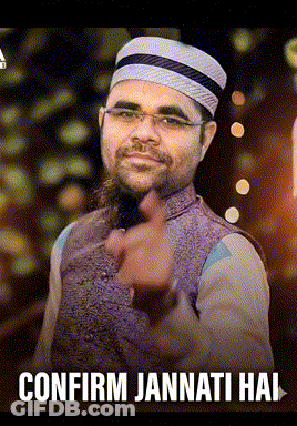 Man In Purple Vest And White Hat Thumbs Up Confirm Jannati Hai GIF