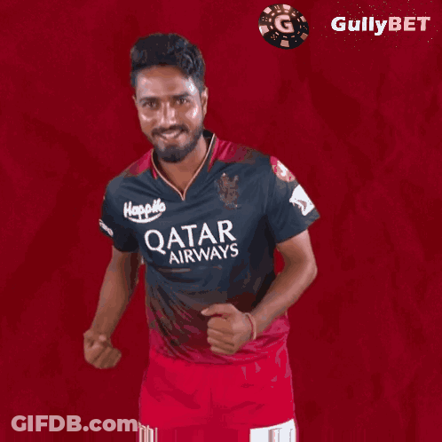 Man In Qatar Airways Shirt Smiling GIF