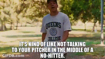 Man In Queens College Shirt In Park GIF
