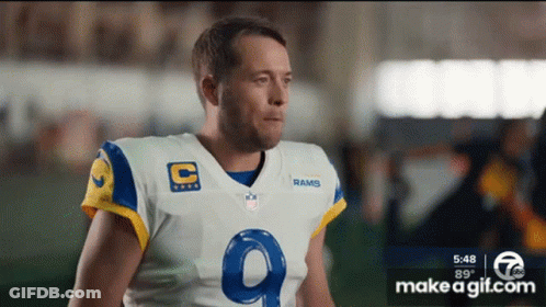 Man In Rams Jersey On Field GIF