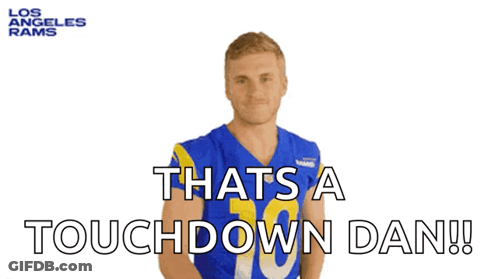 Man In Rams Jersey Saying That's A Touchdown Dan GIF