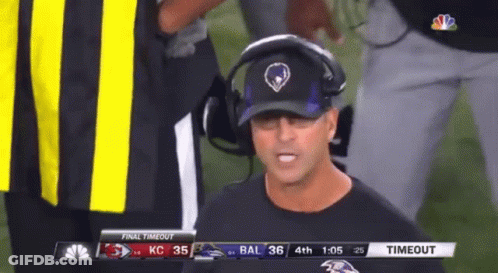 Man In Ravens Hat Headphones Watching Football GIF