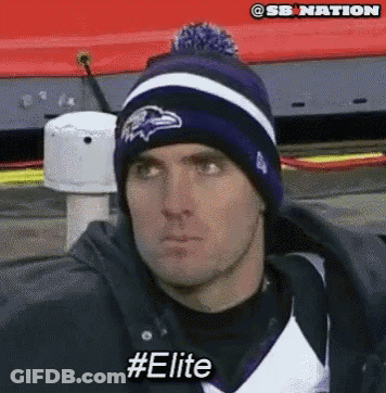 Man In Ravens Hat Saying Elite GIF