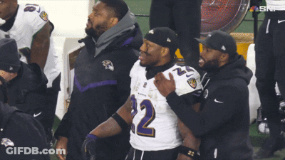Man In Ravens Jersey Number 12 GIF