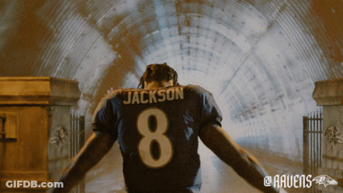 Man In Ravens Jersey Number 8 GIF