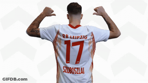 Man In RB Leipzig 17 Jersey GIF