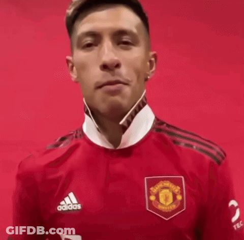 Man In Red Adidas Jersey Making Face GIF