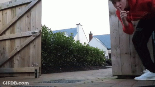 Man In Red Adidas Sweatshirt GIF