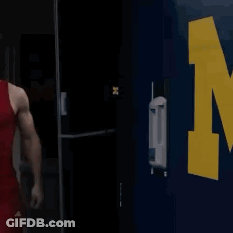 Man In Red Adidas Tank Top GIF