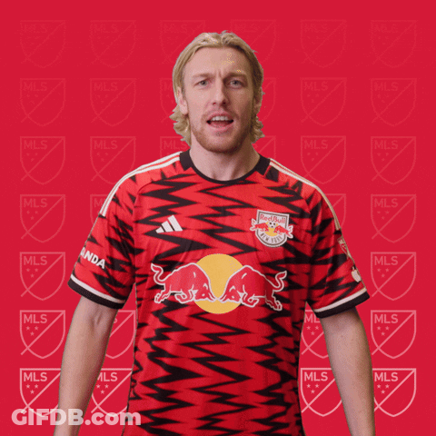 Man In Red And Black Jersey Let's Go GIF
