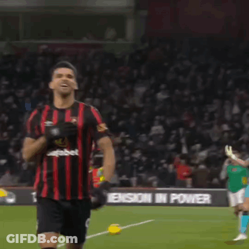 Man In Red And Black Jersey Number 8 GIF