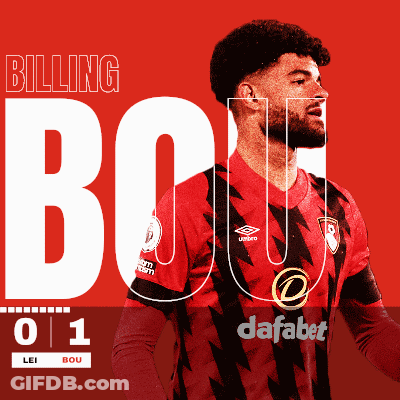 Man In Red And Black Jersey With Billing Bou GIF