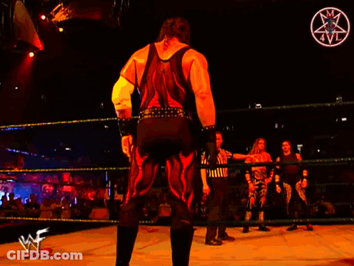 Man In Red And Black Ring With Pentagram GIF