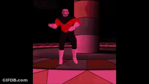 Man In Red And Black Superhero Costume GIF