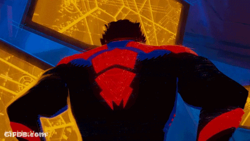 Man In Red And Blue Superhero Suit GIF