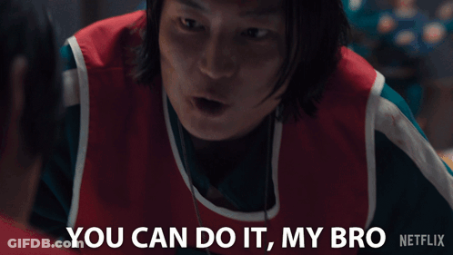 Man In Red And Green Vest Says You Can Do It My Bro GIF