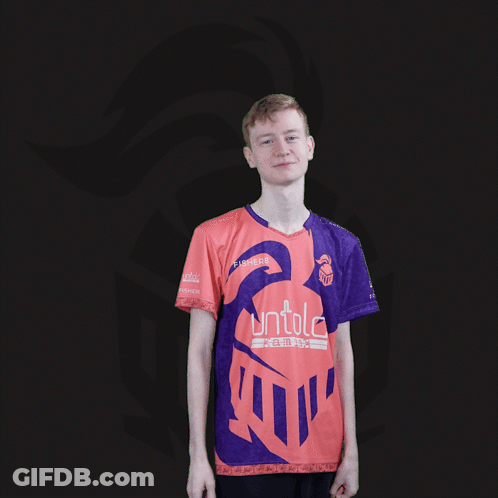 Man In Red And Purple Shirt Saying Untold GIF