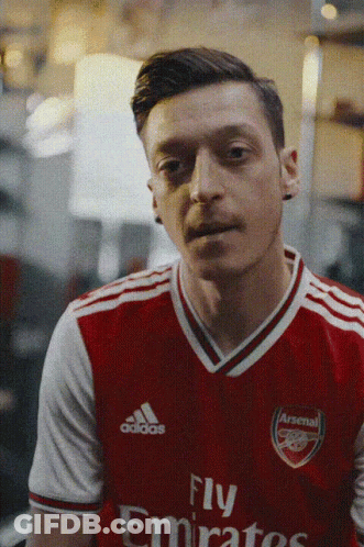 Man In Red And White Adidas Jersey GIF