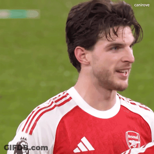 Man In Red And White Arsenal Jersey GIF