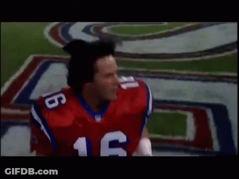 Man In Red And White Football Jersey Number 16 GIF