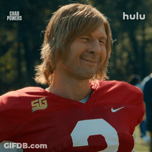 Man In Red And White Football Jersey Number 5 GIF