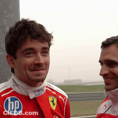 Man In Red And White HP Shirt GIF