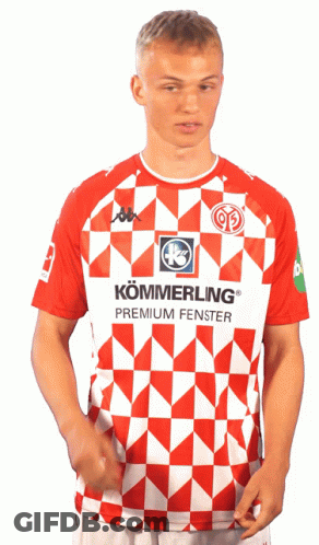 Man In Red And White Shirt Saying Kommerling Premium Fenster GIF