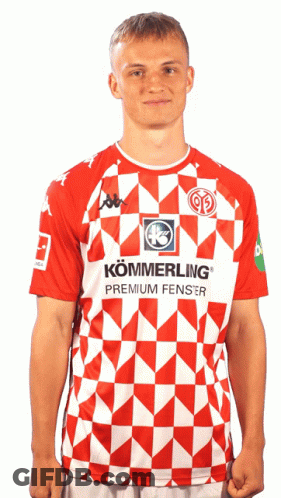 Man In Red And White Shirt Saying Kommerling Premium Fenster GIF