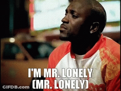 Man In Red And White Shirt Saying Mr Lonely GIF