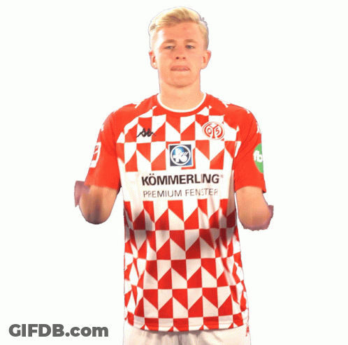 Man In Red And White Shirt With Kommerling Premium Fenster GIF