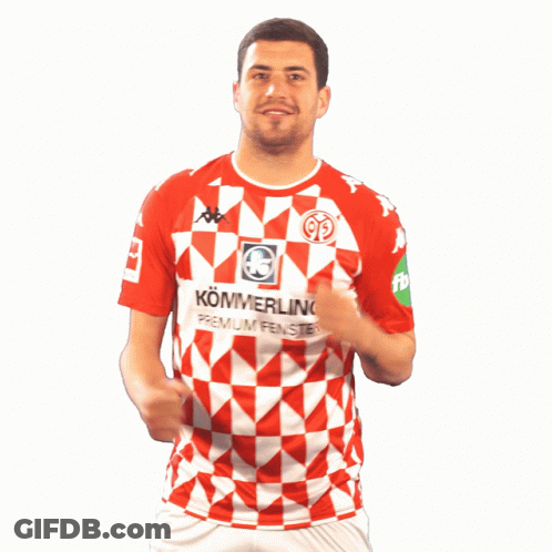 Man In Red And White Shirt With Kommerling Premium Fenster GIF