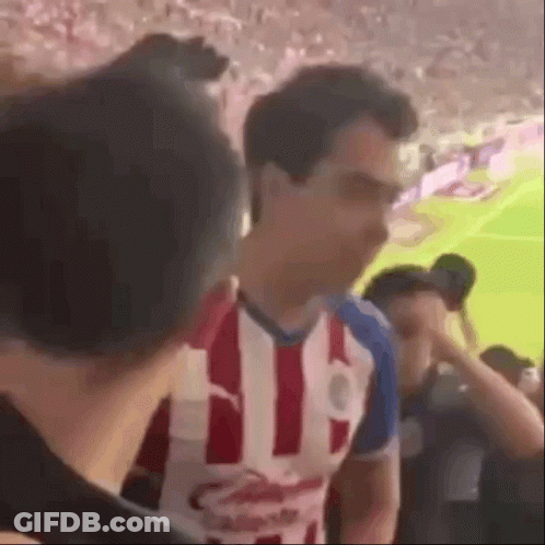 Man In Red And White Striped Shirt GIF
