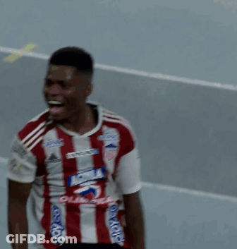 Man In Red And White Striped Shirt Saying Aguila GIF