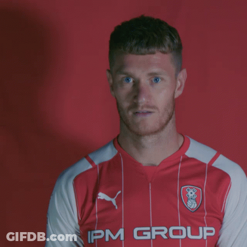 Man In Red And White Striped Shirt Saying IPM Group GIF